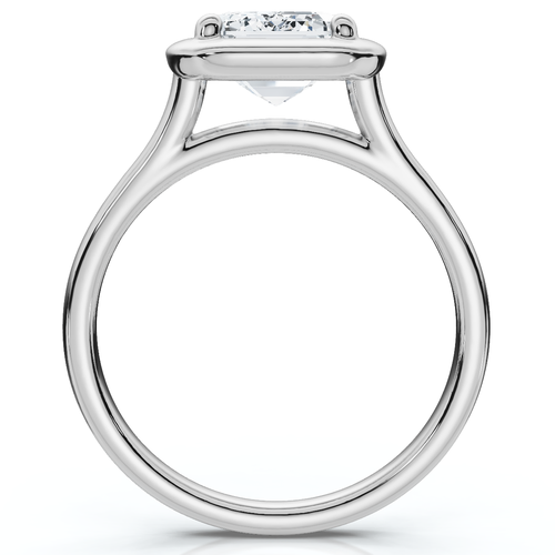 Bliss Diamond Certified 2ct Emerald Cut Adriana Diamond Engagement Ring 14k Gold Lab Grown In White