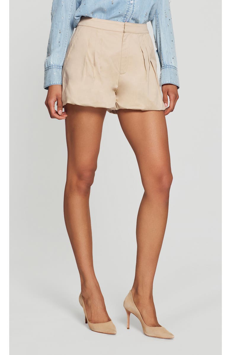 Generation Love Oria Cotton Sateen Bubble Shorts, Main, color, Light Khaki
