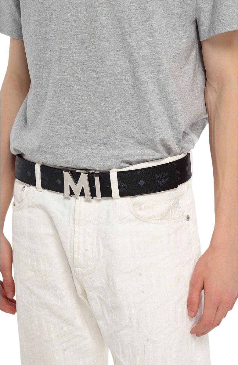 MCM Claus M Reversible Belt 1.75" in Visetos, Alternate, color, 