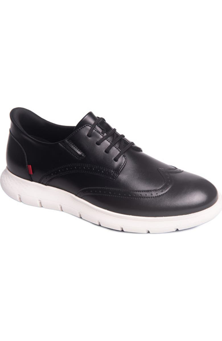 Marc Joseph New York Barnes Ave Hands Free Technology Lightweight Leather Wingtip Oxford, Main, color, Black Napa Leather