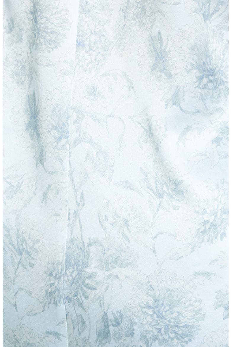 Dahlia Floral Print Silk Shirt, Alternate, color, MINT