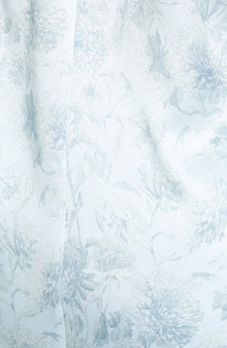 Vince Dahlia Floral Print Silk Shirt, Alternate, color, Mint