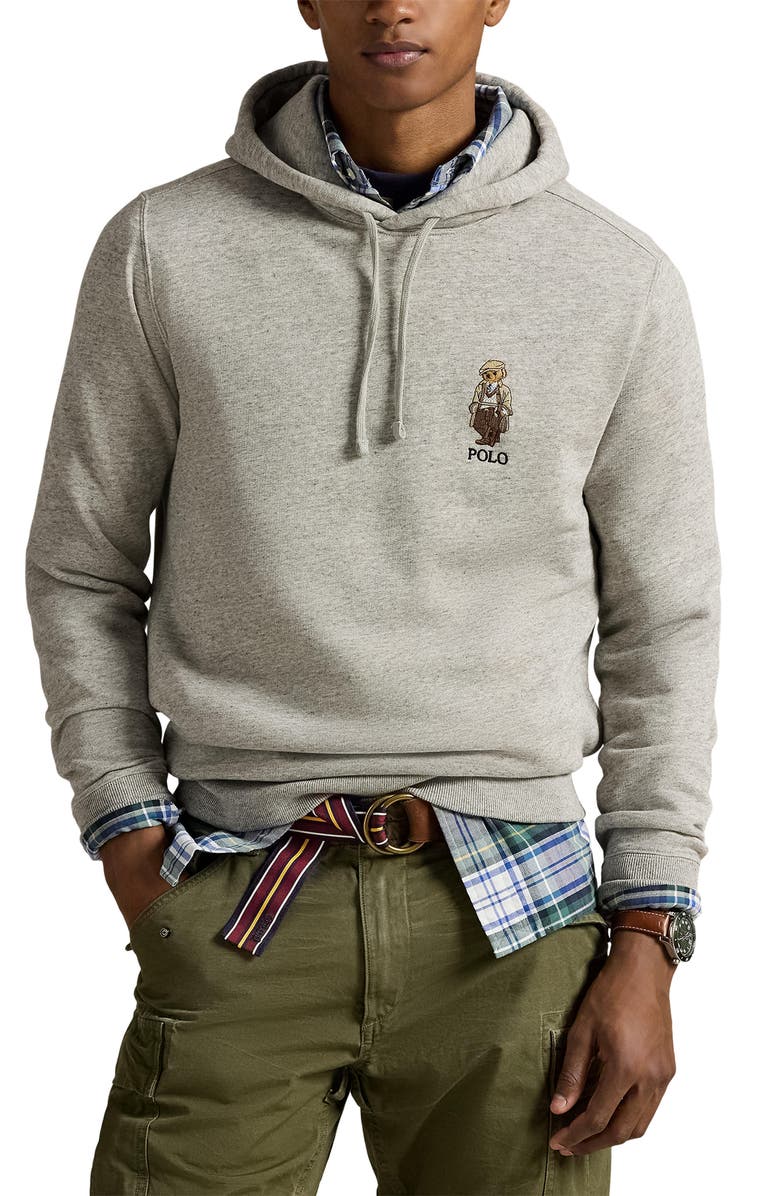 Polo Ralph Lauren Polo Bear Hoodie, Main, color, Loft Heather Bear