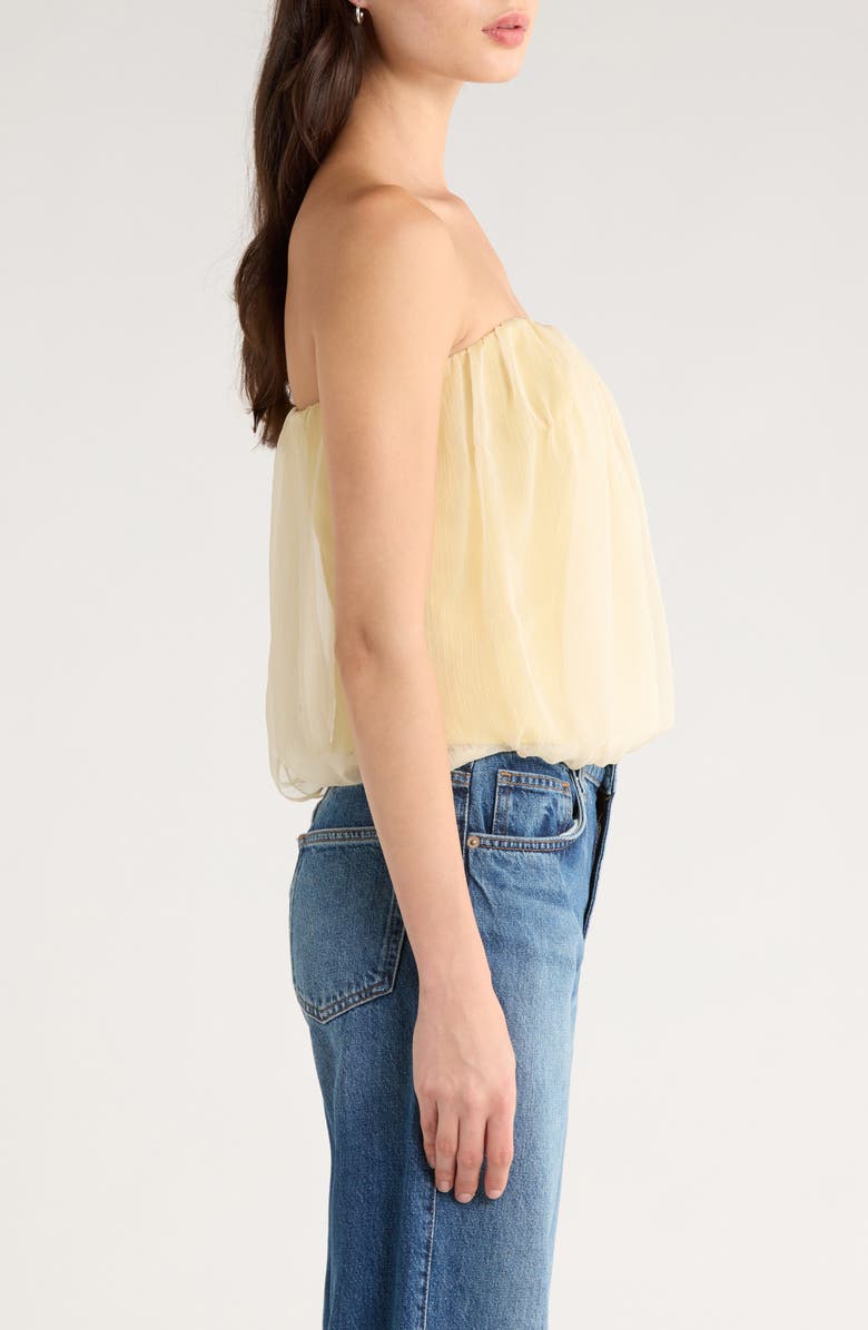 Reformation Sylvana Strapless Crepe Top, Alternate, color,