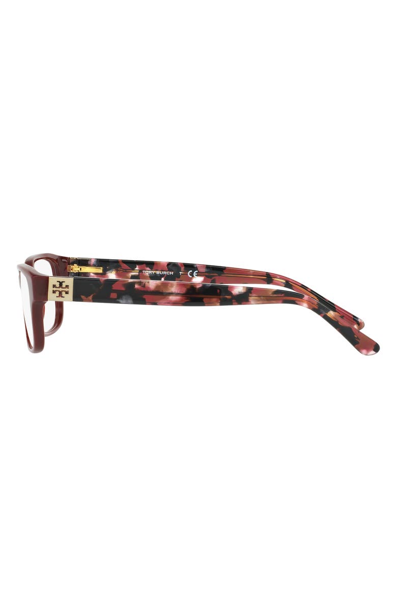 Tory Burch 52mm Rectangular Optical Glasses, Alternate, color,