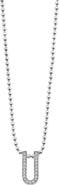 LAGOS Caviar Spark Small Linear Pavé Diamond Pendant Necklace