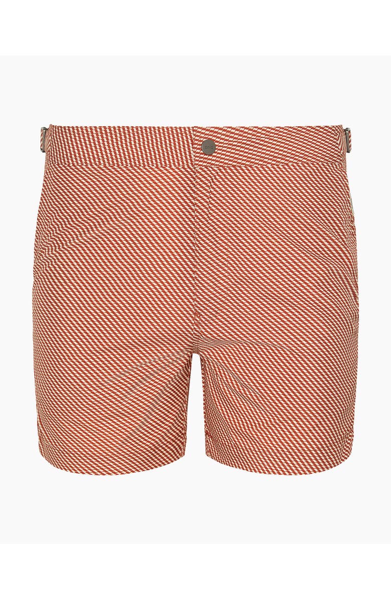 Onia Calder Buckle 5" Swim Trunk, Alternate, color, Picante Multi