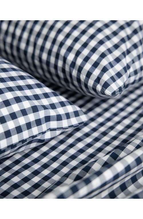 Petite Plume Signature Collection Gingham Sheet Set In Blue