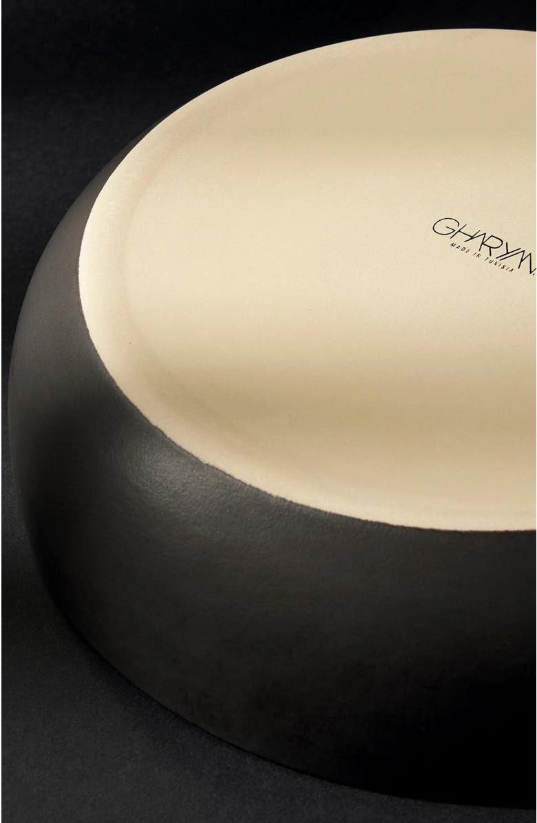 Gharyan Stoneware Shallow Stoneware Serving Bowl, Alternate, color, Black