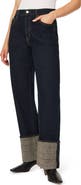 Habitual Nelle Mixed Media Relaxed Straight Leg Jeans