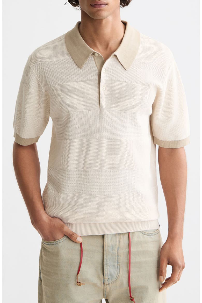 Texture Cotton Polo, Main, color, EGGNOG