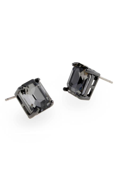 Kurt Geiger London Square Crystal Stud Earrings In Black