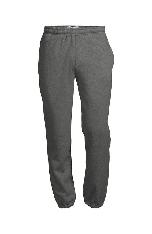 Lands' End Serious Sweats High Pile Lined Pant In Gray