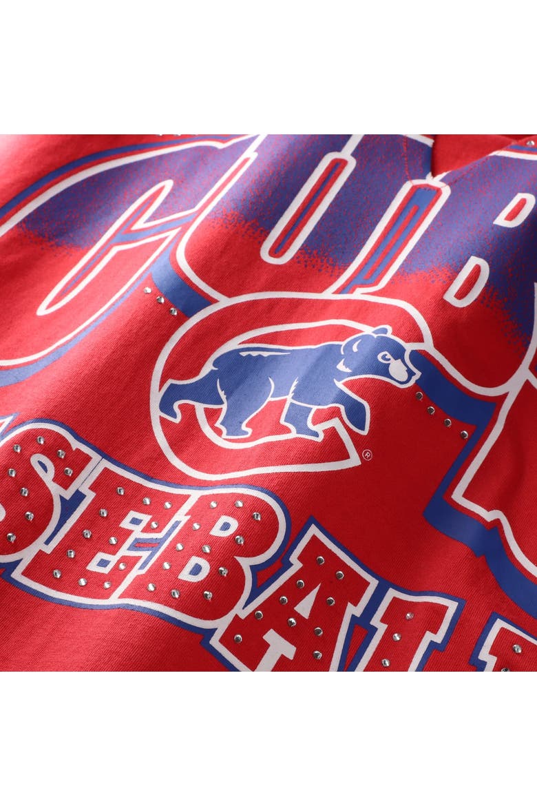 Women's '47  Red Chicago Cubs Plus Size Win Big Oversized Notch-Neck T-Shirt, Alternate, color, Red