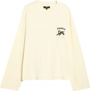 PURPLE BRAND Crop Wide Long Sleeve Graphic T-Shirt