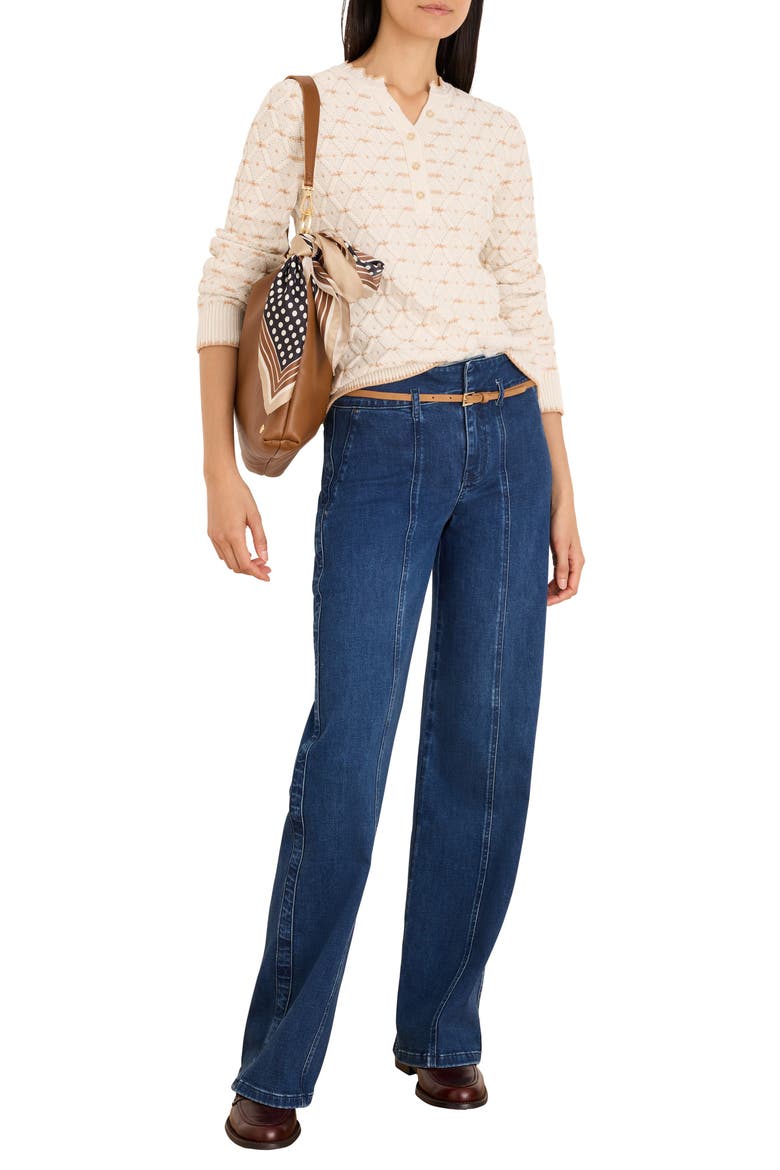 Cable Tuck Sweater, Alternate, color, CREAM MULTI