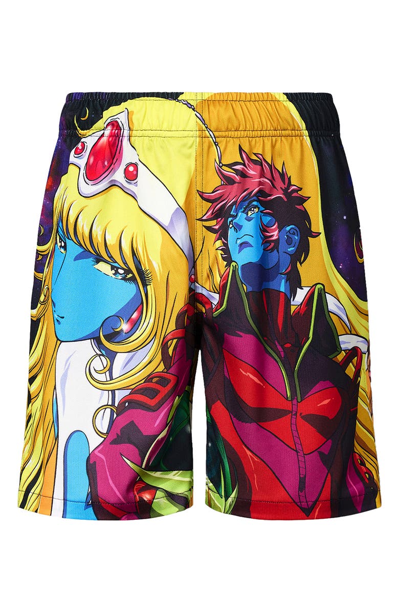 PLEASURES x Daft Punk Interstella Satin Shorts, Alternate, color, Multi