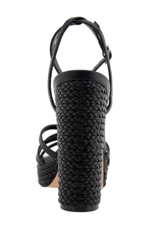Bcbg Orisa Ankle Strap Platform Sandal In Black