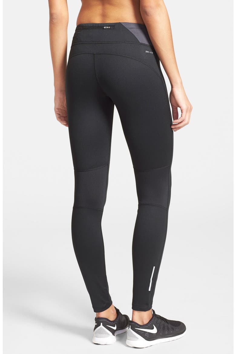 'Epic Run' Tights, Alternate, color, BLACK
