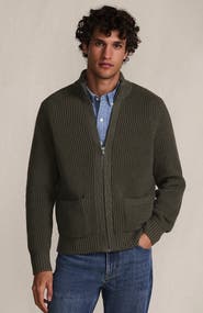 Lands' End Long Sleeve Drifter Full Zip Cardigan Sweater