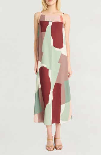 Luxely Abstract Print Shift Dress