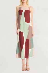 Luxely Abstract Print Shift Dress