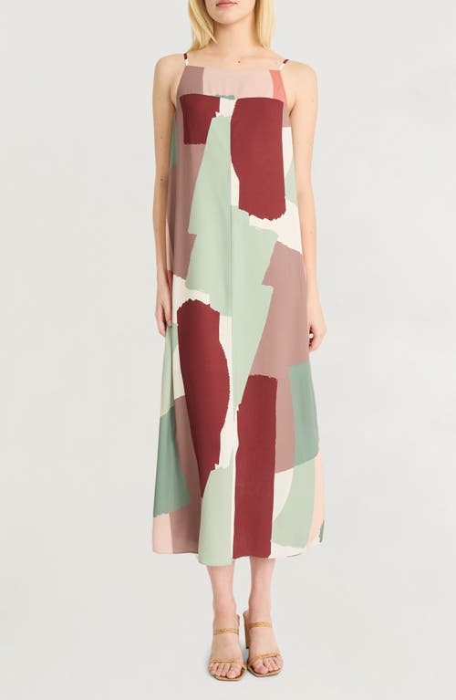 Luxely Abstract Print Shift Dress