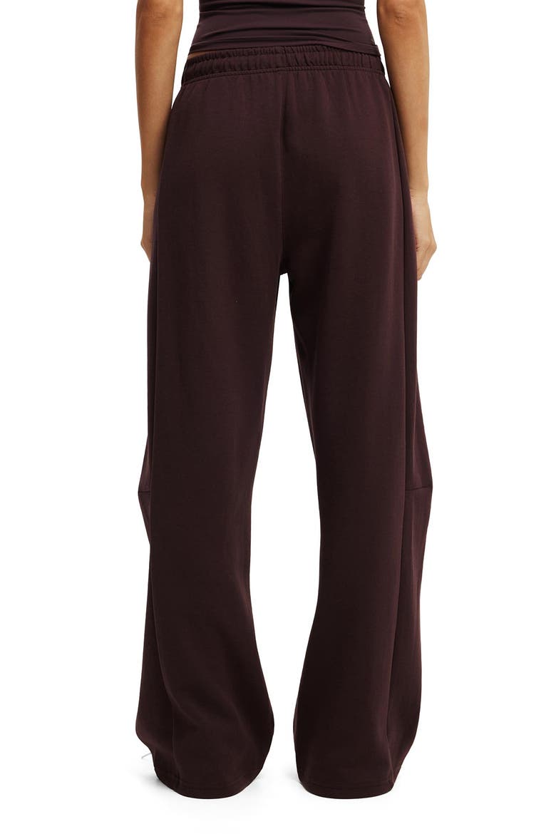 Women's Active Summer Fleece Adjustable Hem Sweatpant, Alternate, color, Italian Plum