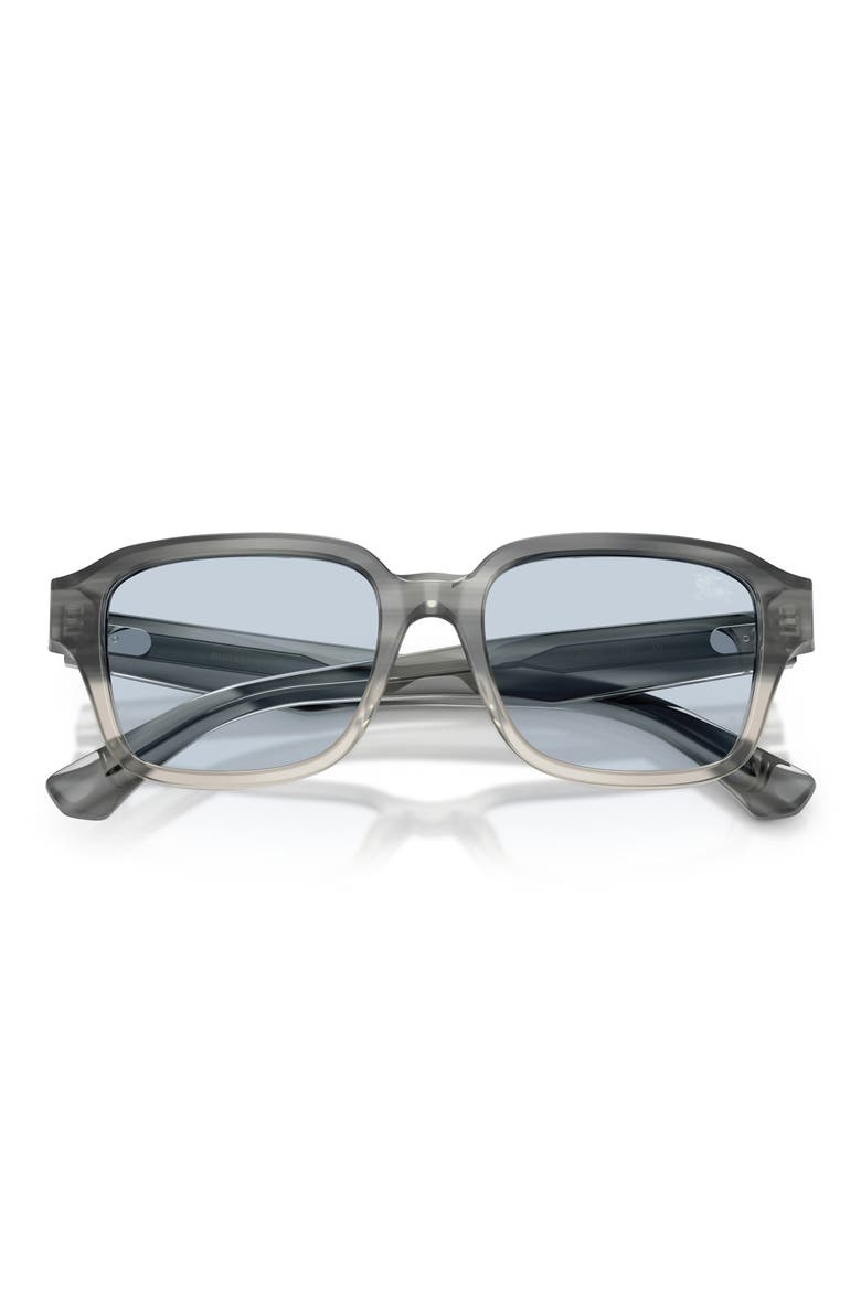 53mm Square Sunglasses, Alternate, color, STRIPED GREY GRADIENT / AZURE