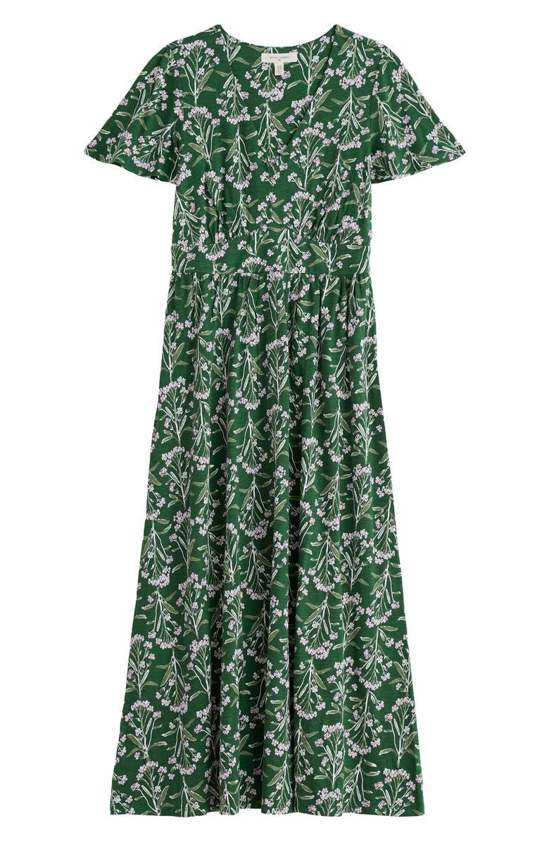 Seasalt Cornwall Chateaux Floral Organic Cotton Midi Dress, Alternate, color, Yarrow Study Treetop