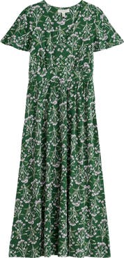 Seasalt Cornwall Chateaux Floral Organic Cotton Midi Dress