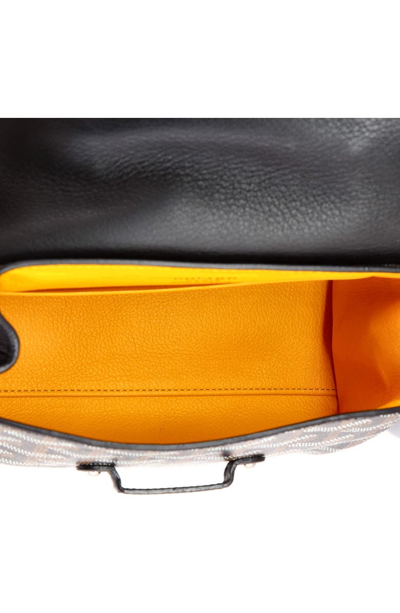 Pre-Owned Goyard Saigon Top Handle Bag Coated Canvas with Leather Mini, Alternate, color, Black