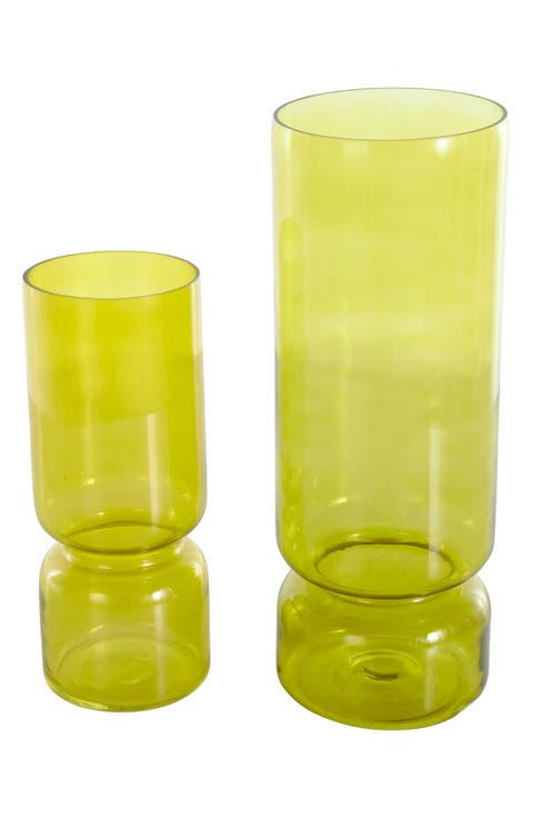 Set Of 2 Glass Vases