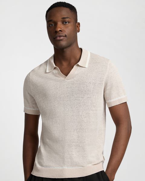 Linen Johnny Collar Polo