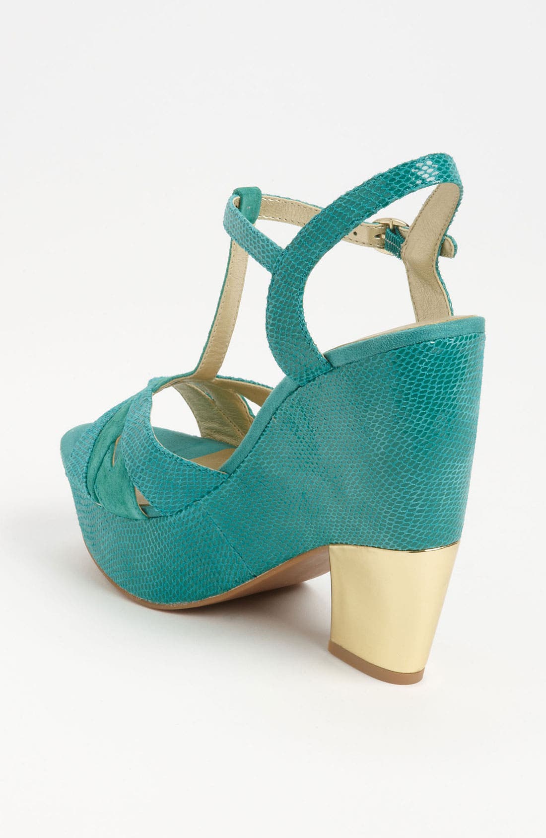 'Long Distance' Sandal, Alternate, color, EMERALD COMBO