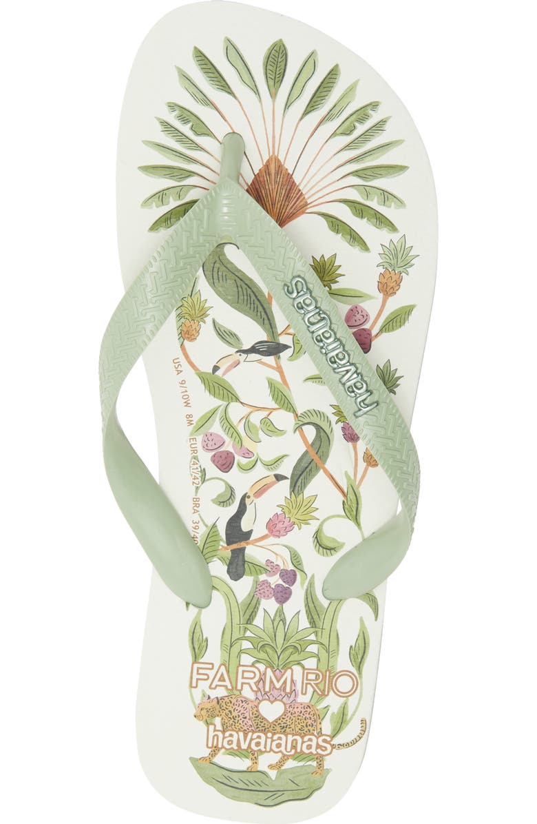 Havaianas Farm Sweet Forest Flip Flop, Alternate, color, Smoke Green