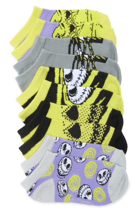 Kids' Disney Jack Skellington Assorted 5-Pack Socks with Reusable Pouch (Little Kid & Big Kid)