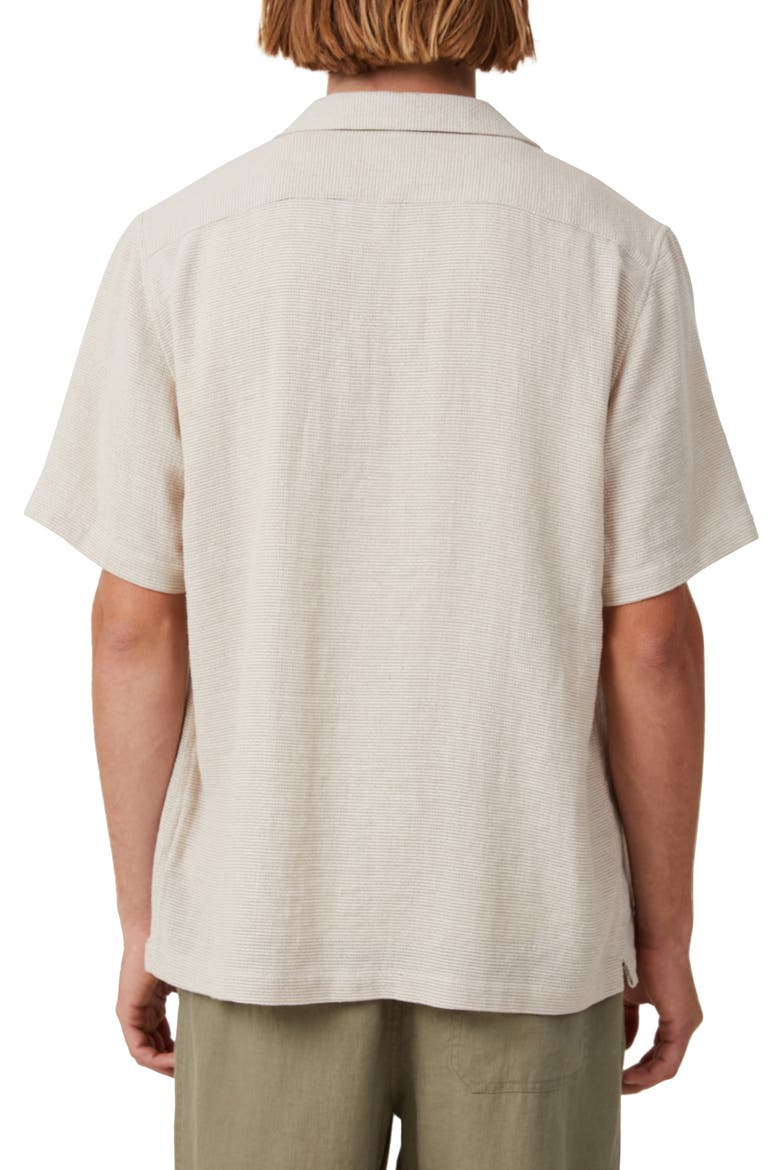 Palma Cotton Camp Shirt, Alternate, color, ECRU