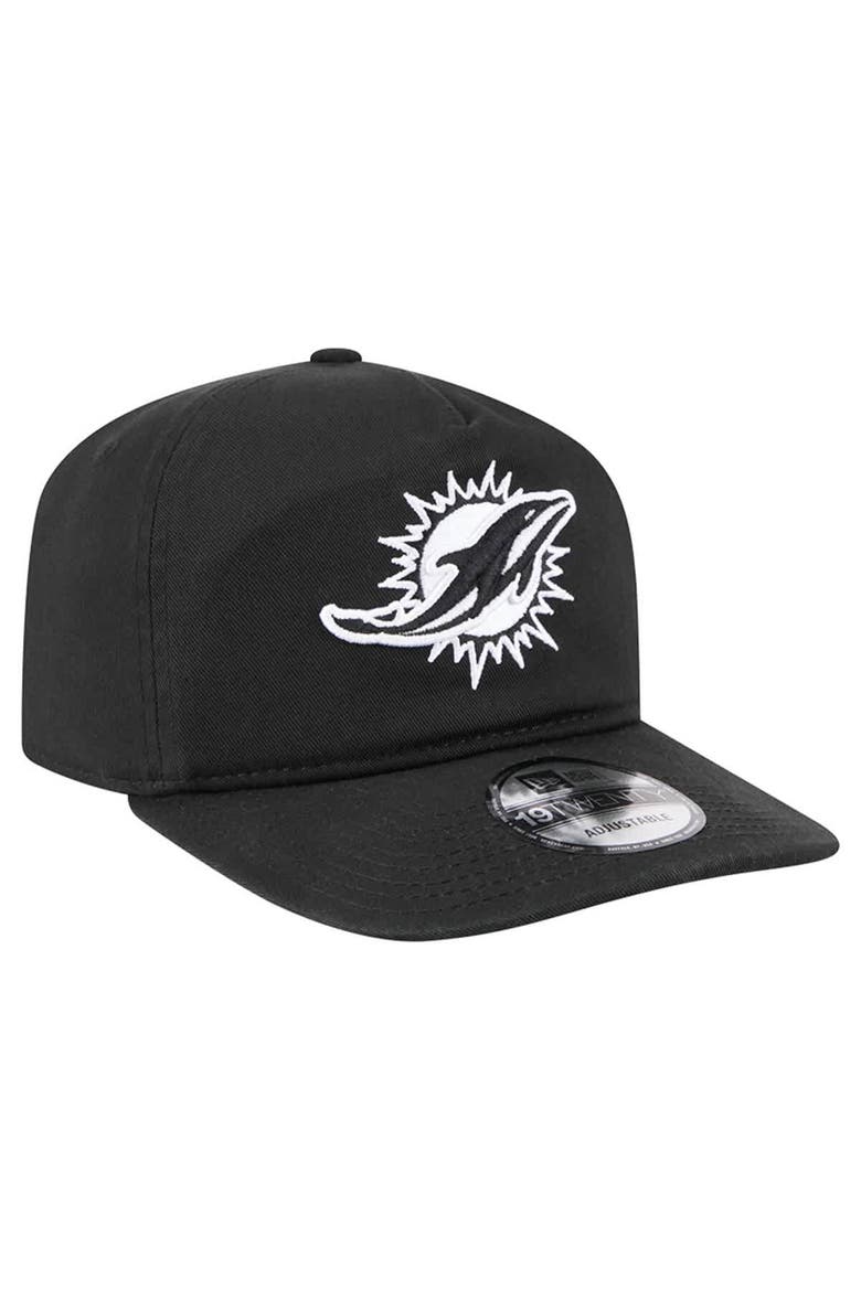 Men's New Era  Black/White Miami Dolphins 19TWENTY Adjustable Hat, Alternate, color, Black