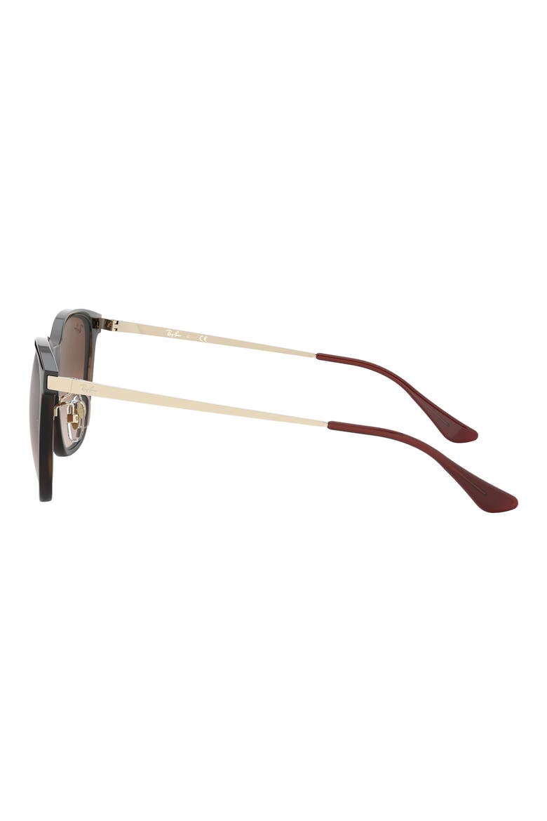 55mm Gradient Square Sunglasses, Alternate, color, LIGHT HAVANA / BROWN GRADIENT