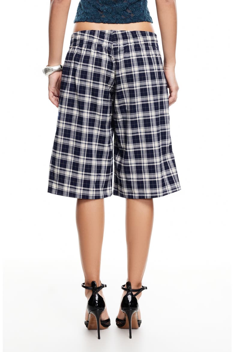 Sevigney Plaid Long Shorts, Alternate, color, NAVY CHECK