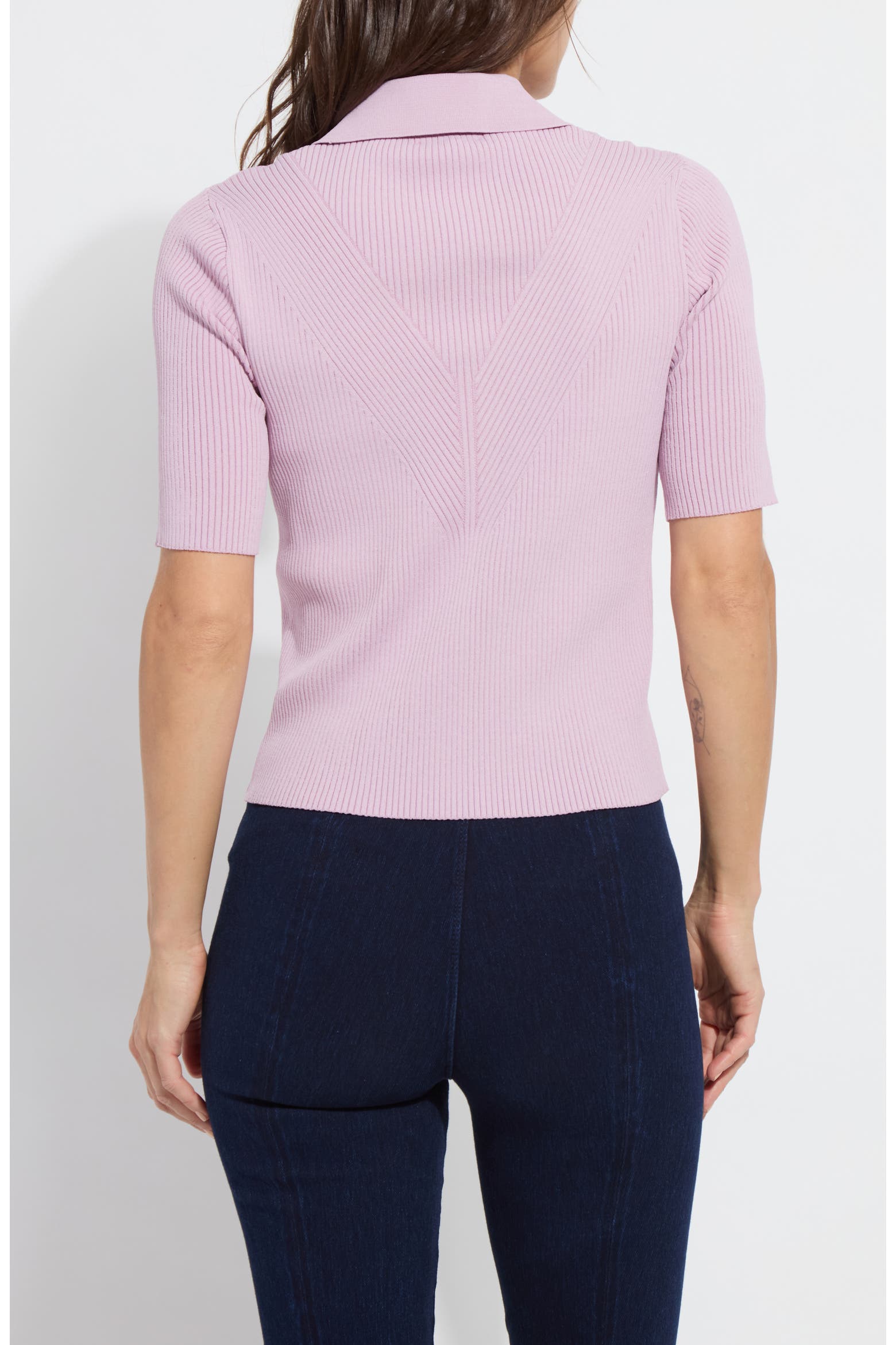 Small Ribs Rack Lysse Kenzie Johnny Collar Rib Polo (Women) | Nordstromrack
