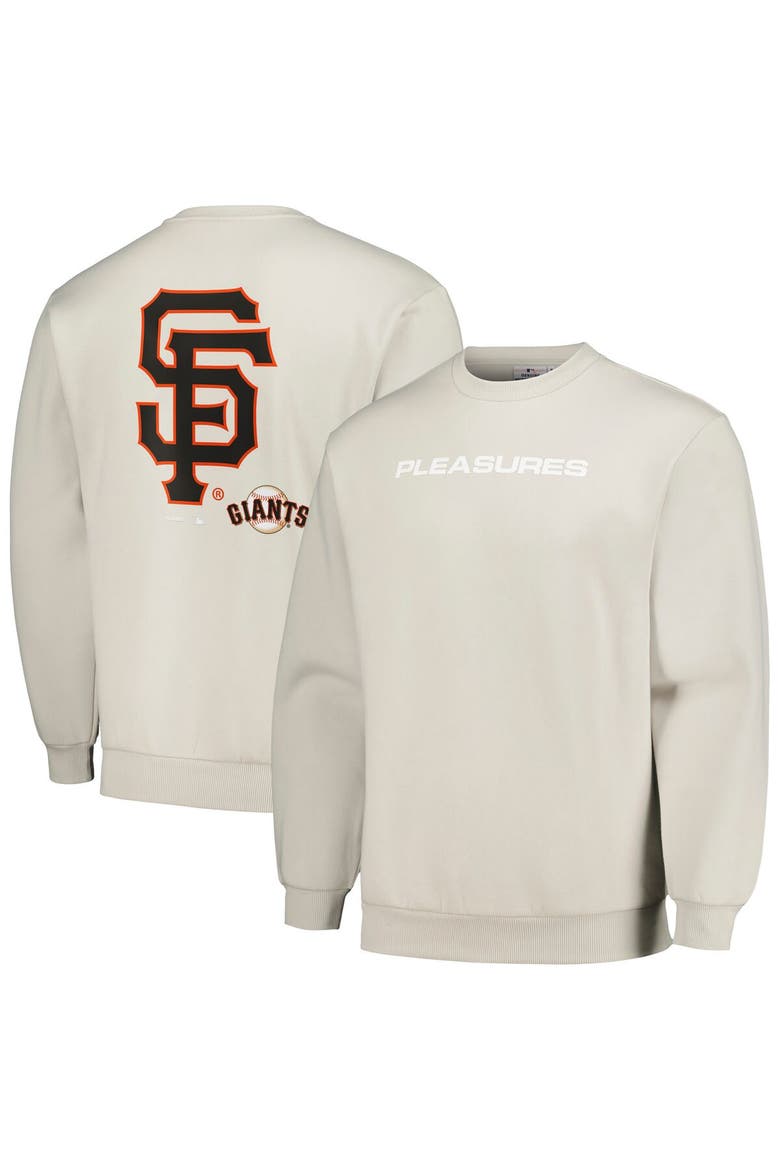 Men's PLEASURES Gray San Francisco Giants Ballpark Pullover Sweatshirt, Alternate, color, Gray
