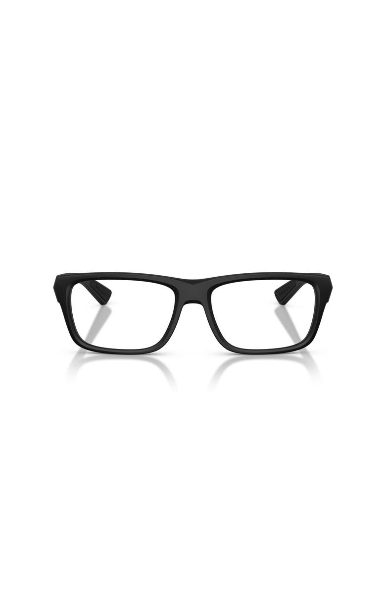 Prada Linea Rossa 54mm Rectangle optical glasses, Alternate, color, Black