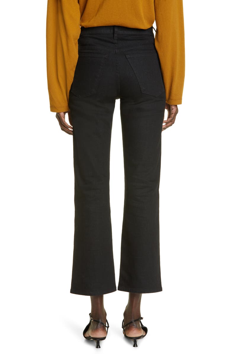 Khaite Vivian High Waist Crop Flare Jeans, Alternate, color, 