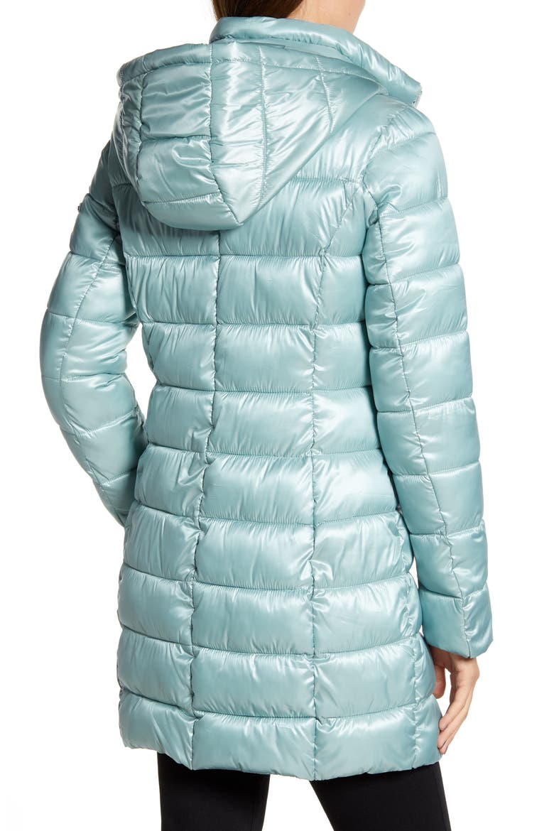 Three-Quarter Packable Puffer Jacket, Alternate, color, SEAFOAM