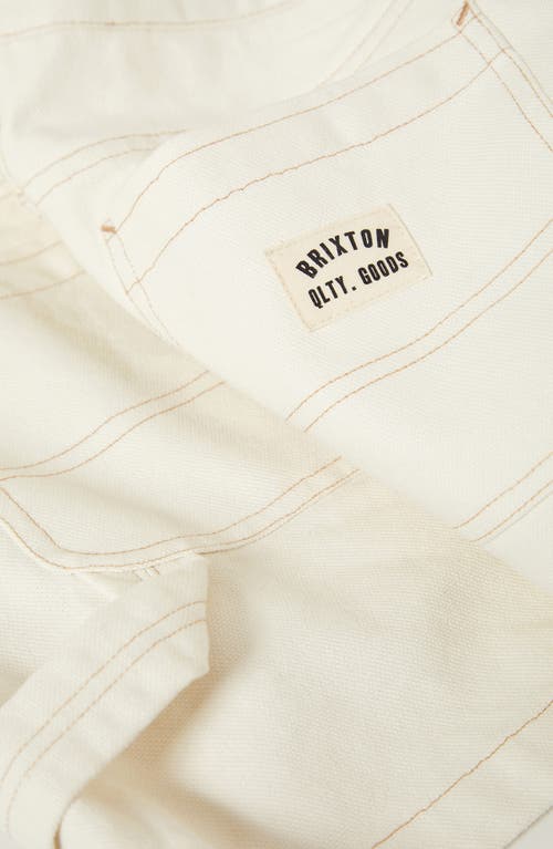 Brixton Essex Painter Denim Miniskirt In Egret White