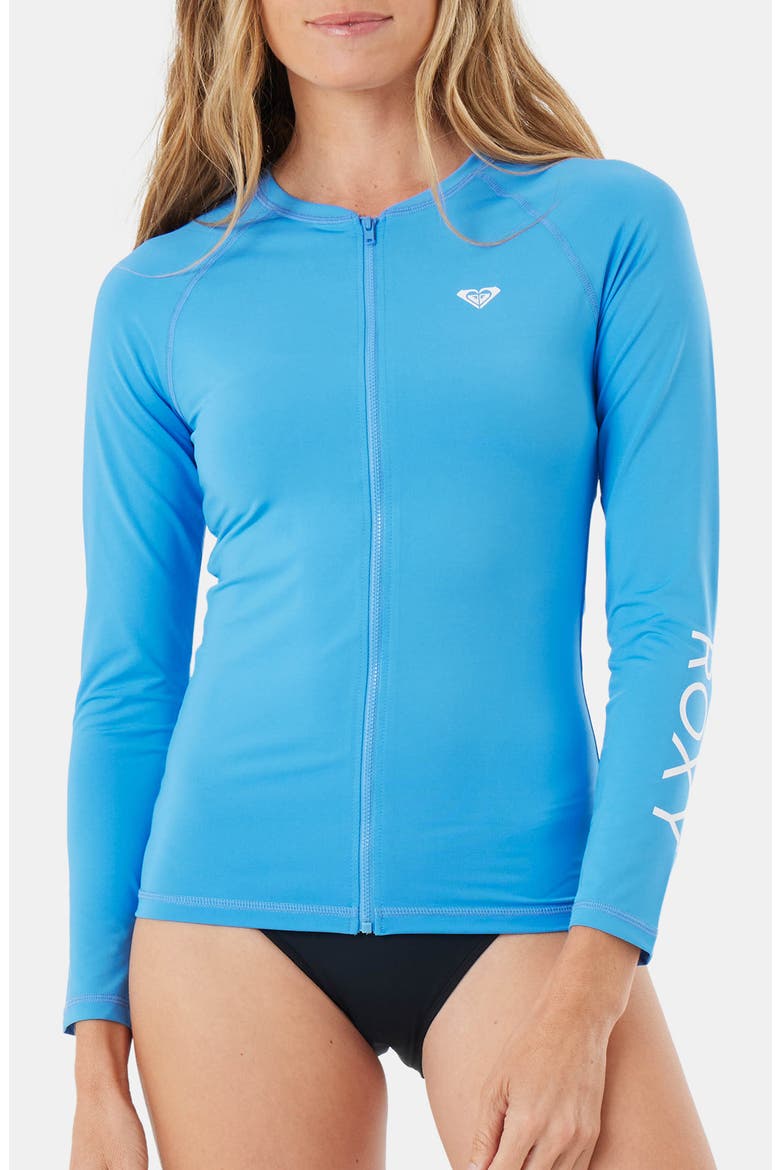 Roxy New Essentials Zip Long Sleeve Rashguard (Women) | Nordstromrack
