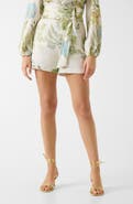 GUESS Kirsten Floral Print Belted Shorts