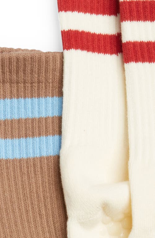 High Heel Jungle 3-pack Varsity Grip Crew Socks In White